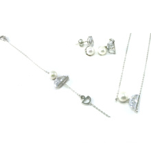 Wholesale White Gold Plated Silver 925 Jewelry Set (S3321)